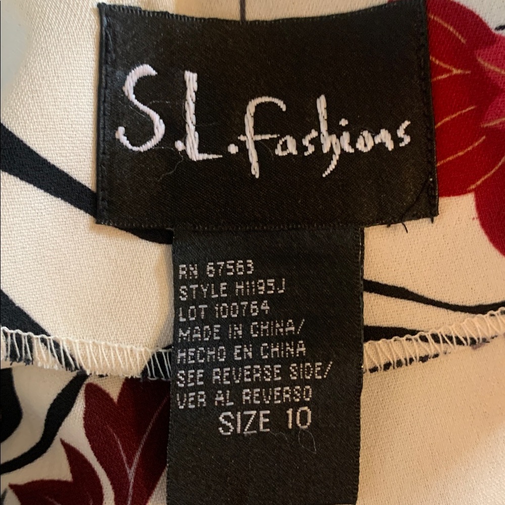S.L. Fashions Floral Print Dress - Picture 7 of 9